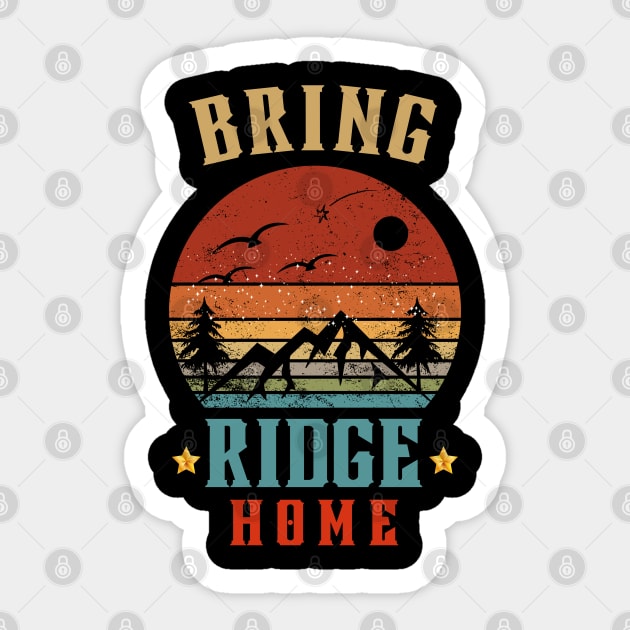 Vintage Retro - Bring Ridge Home Sticker by Adam4you